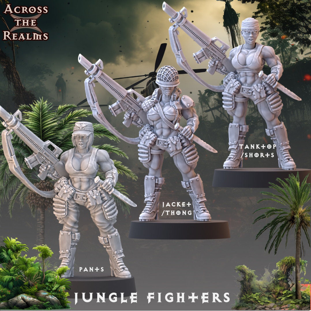 Jungle Fighters (14 Models) - (sculpted by Across the Realms)