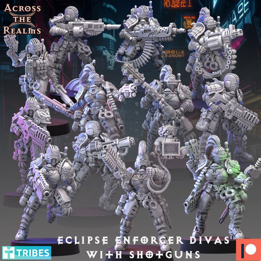 Eclipse Enforcer Divas (12 Models) - (sculpted by Across the Realms)