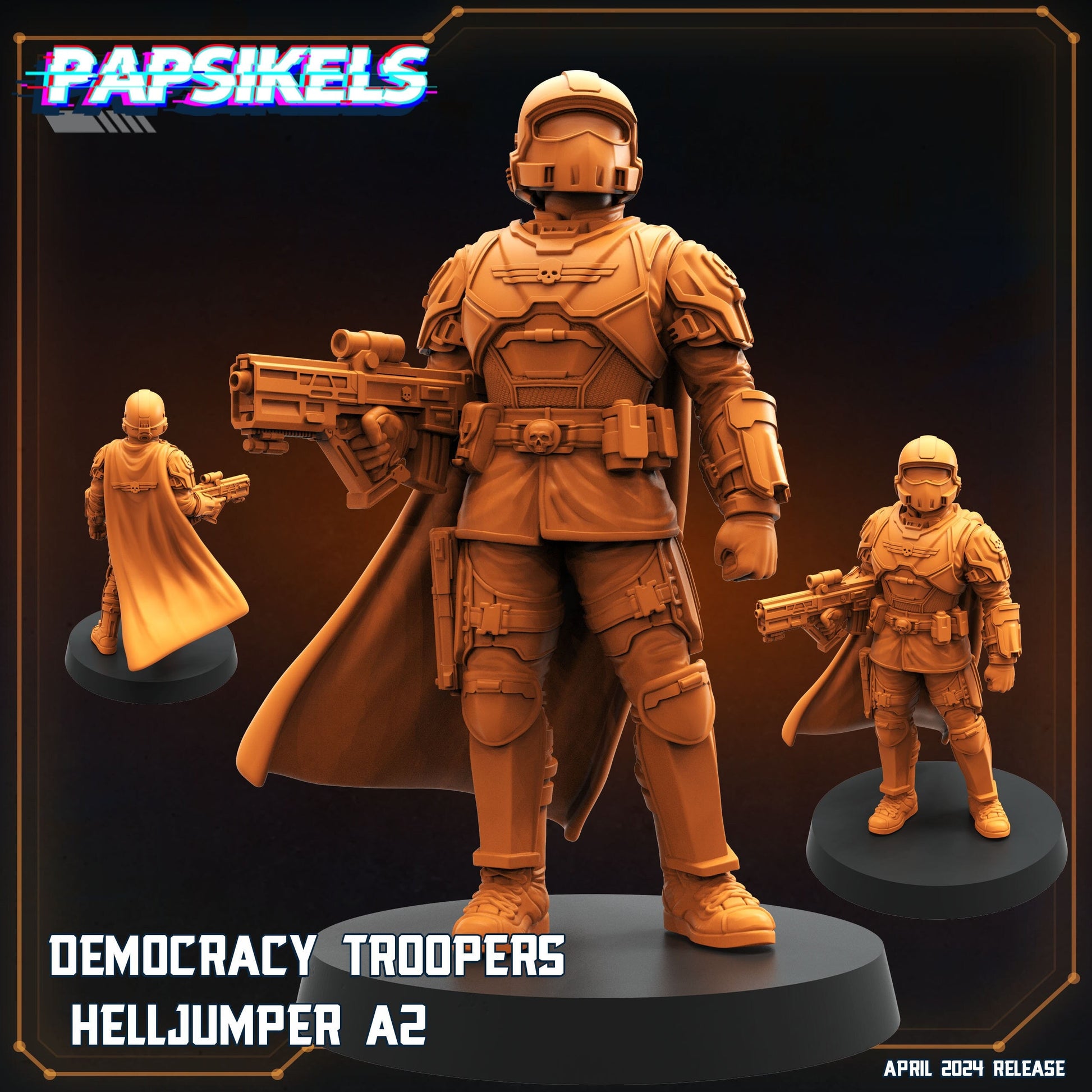 Democracy Troopers Helljumper A2 - Helldivers Fan Art (sculpted by Papsikels)