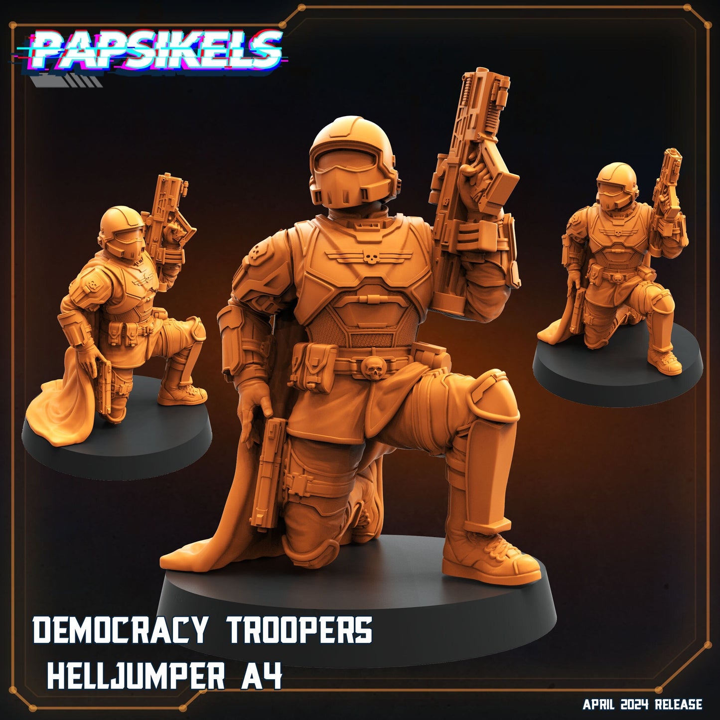 Democracy Troopers Helljumper A4 - Helldivers Fan Art (sculpted by Papsikels)