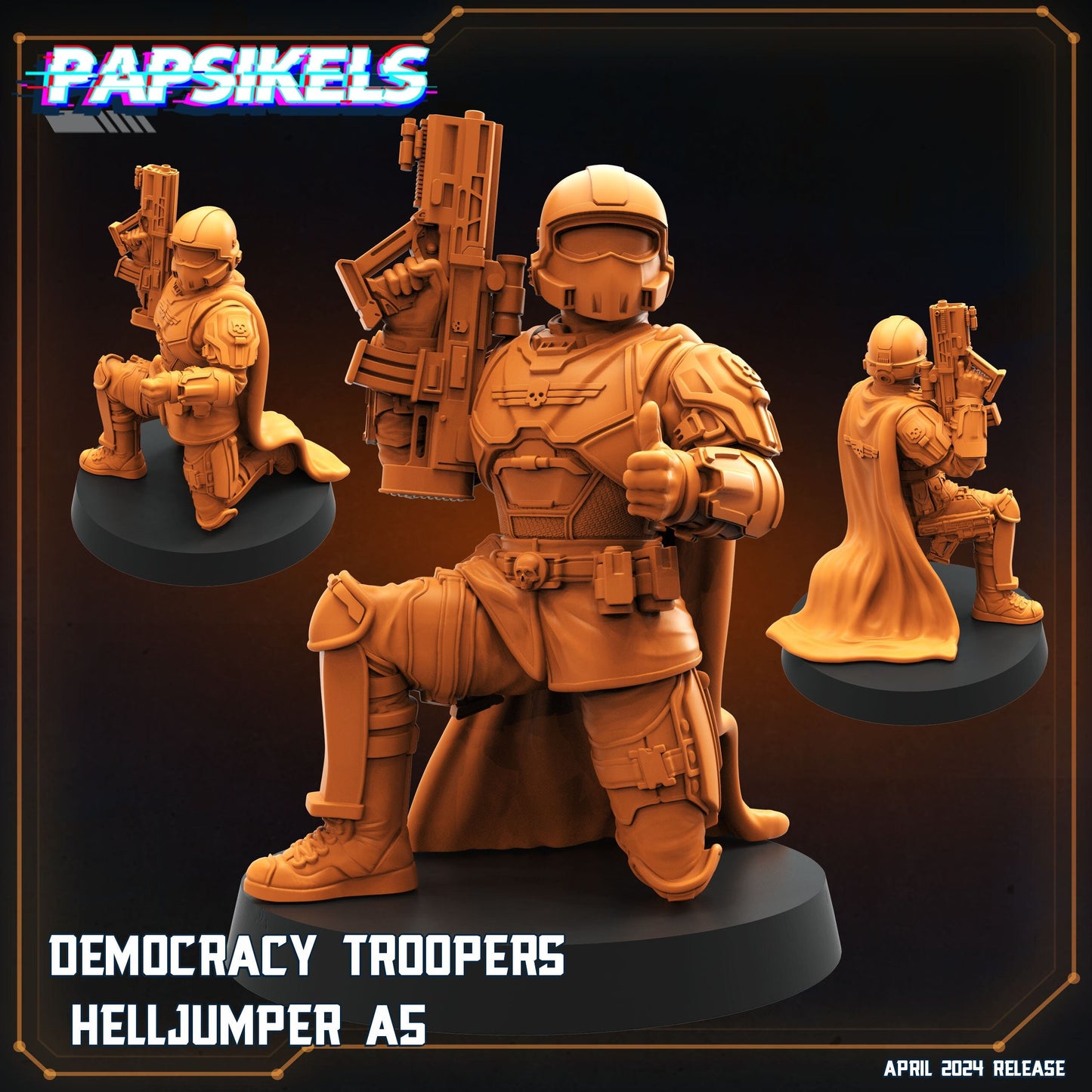 Democracy Troopers Helljumper A5 - Helldivers Fan Art (sculpted by Papsikels)