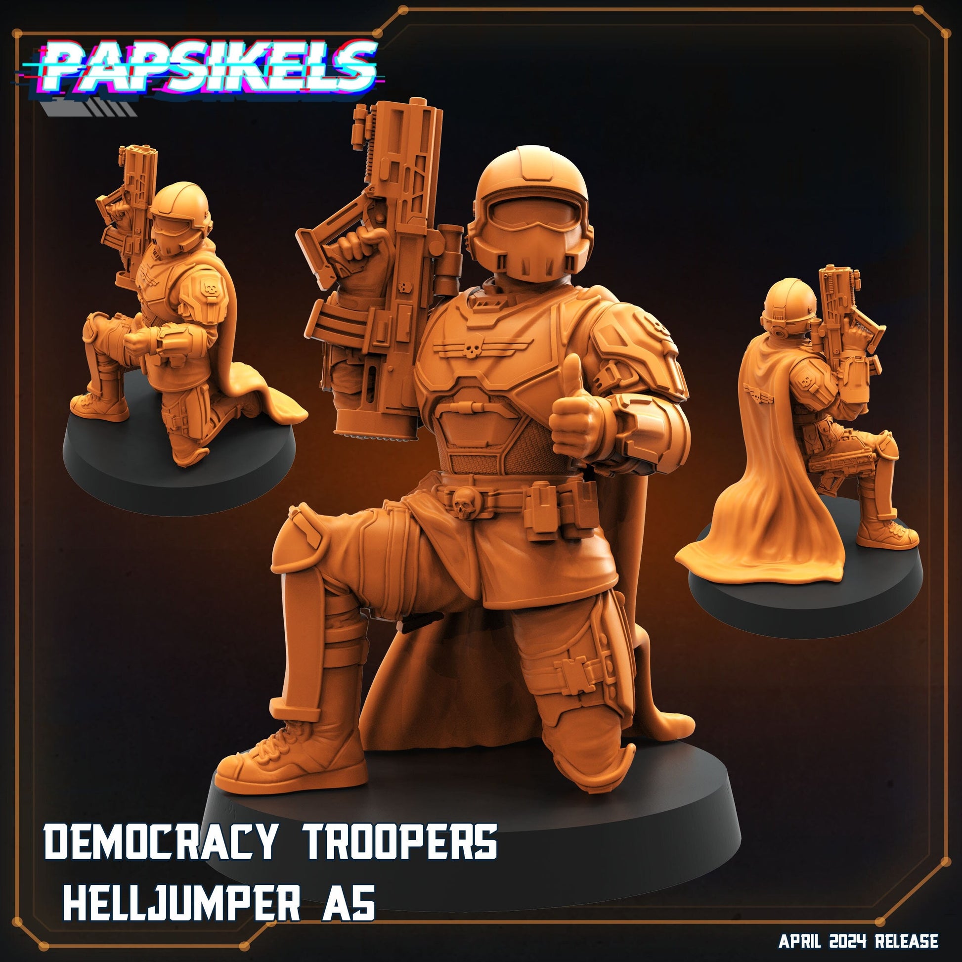 Democracy Troopers Helljumper A5 - Helldivers Fan Art (sculpted by Papsikels)