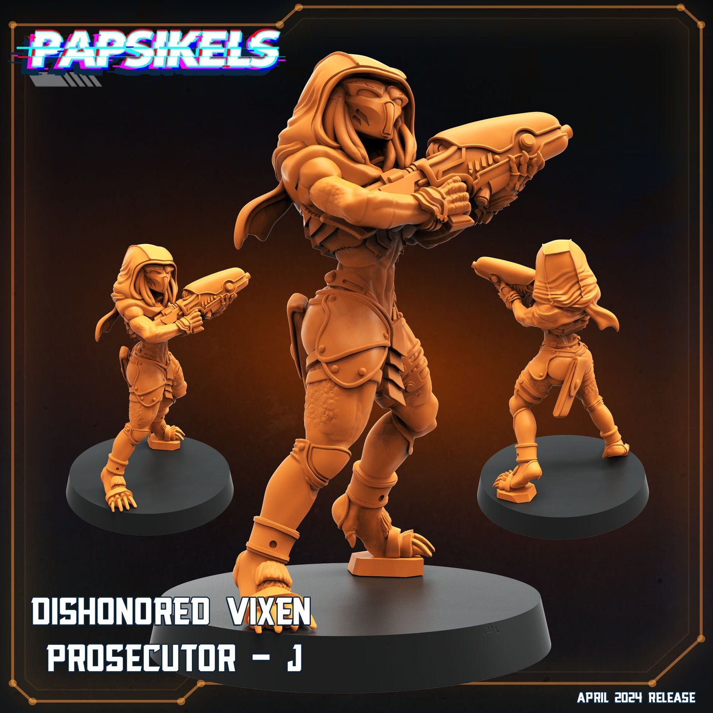 Dishonored Vixen Prosecutor J - Predator Fan Art (sculpted by Papsikels)