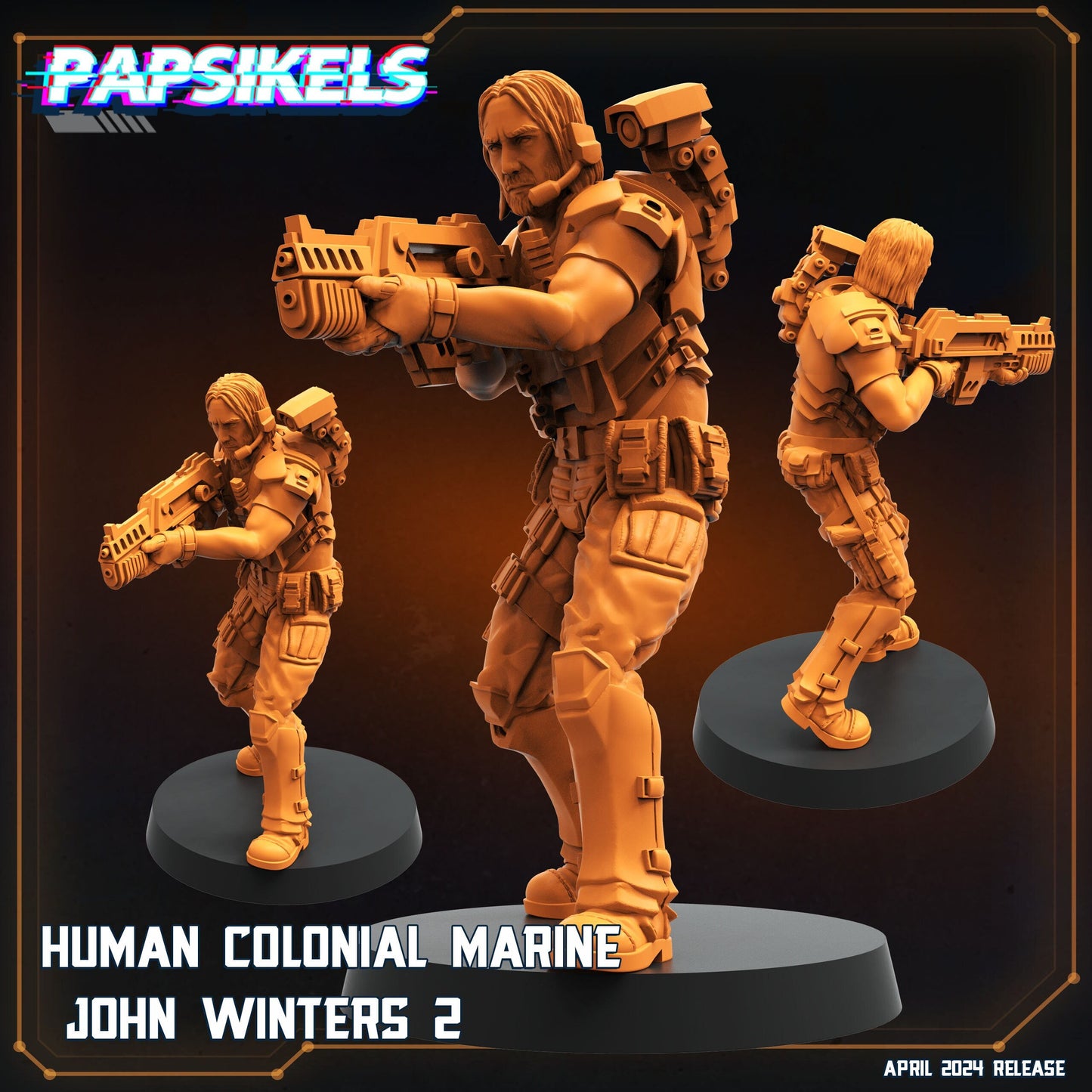 Human Colonial Marine John Winters 2 (sculpted by Papsikels)