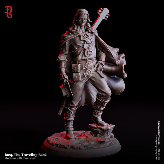 Jacq, The Travelling Bard - The Nightmarish Parade (sculpted by Flesh of Gods miniatures)