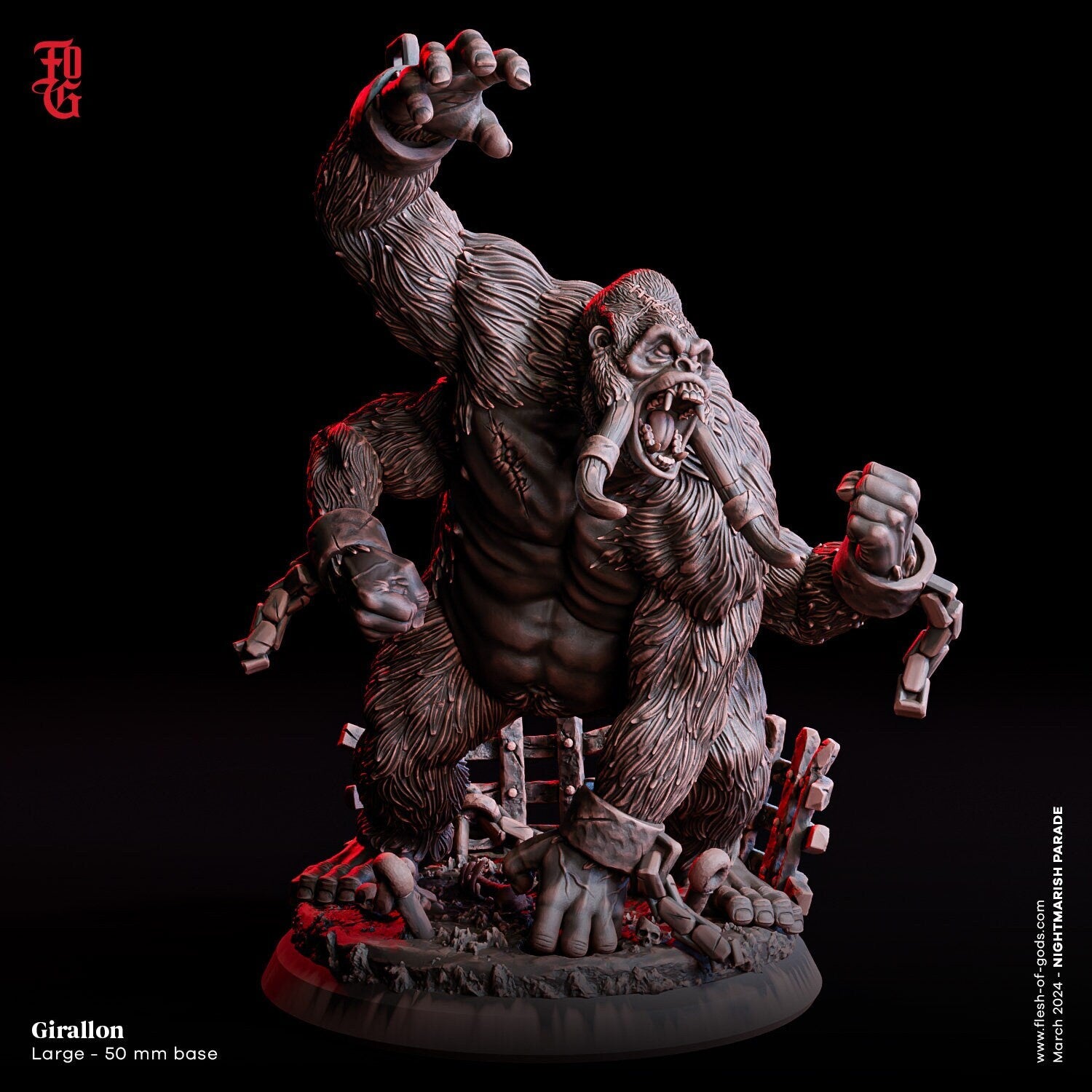 Girallon - The Nightmarish Parade (sculpted by Flesh of Gods miniatures)