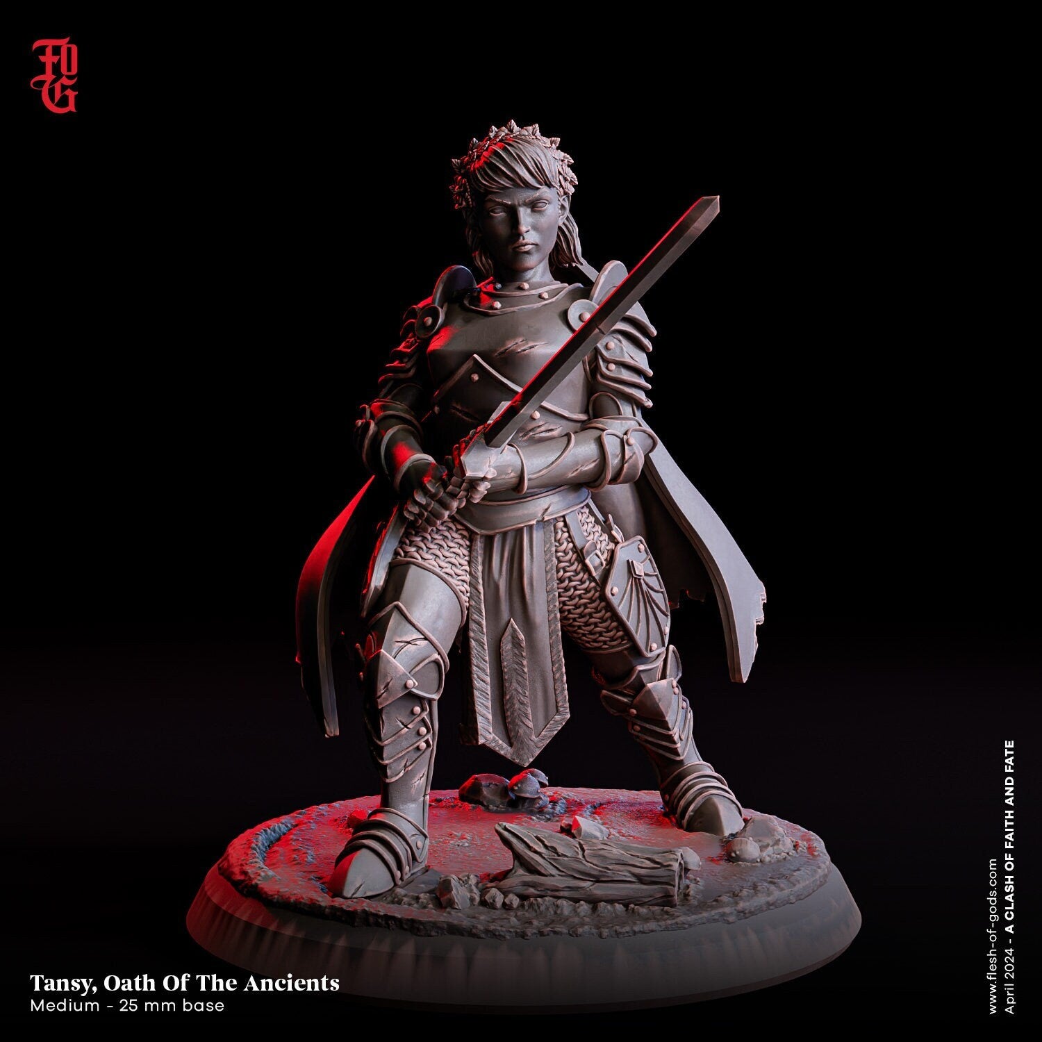 Tansy, Oath of the Ancients - A Clash of Faith and Fate (sculpted by Flesh of Gods miniatures)