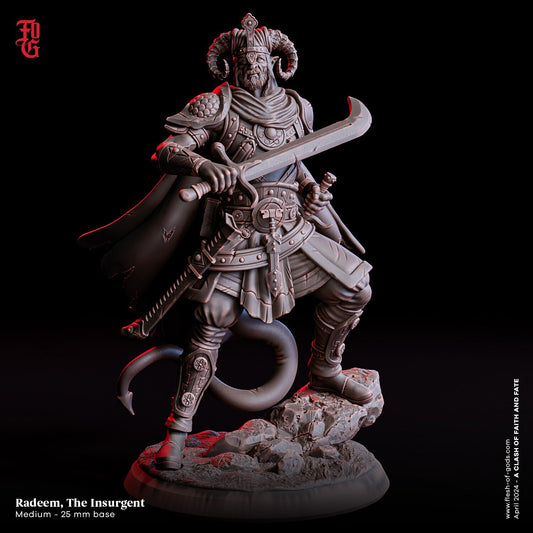 Radeem, The Insurgent - A Clash of Faith and Fate (sculpted by Flesh of Gods miniatures)