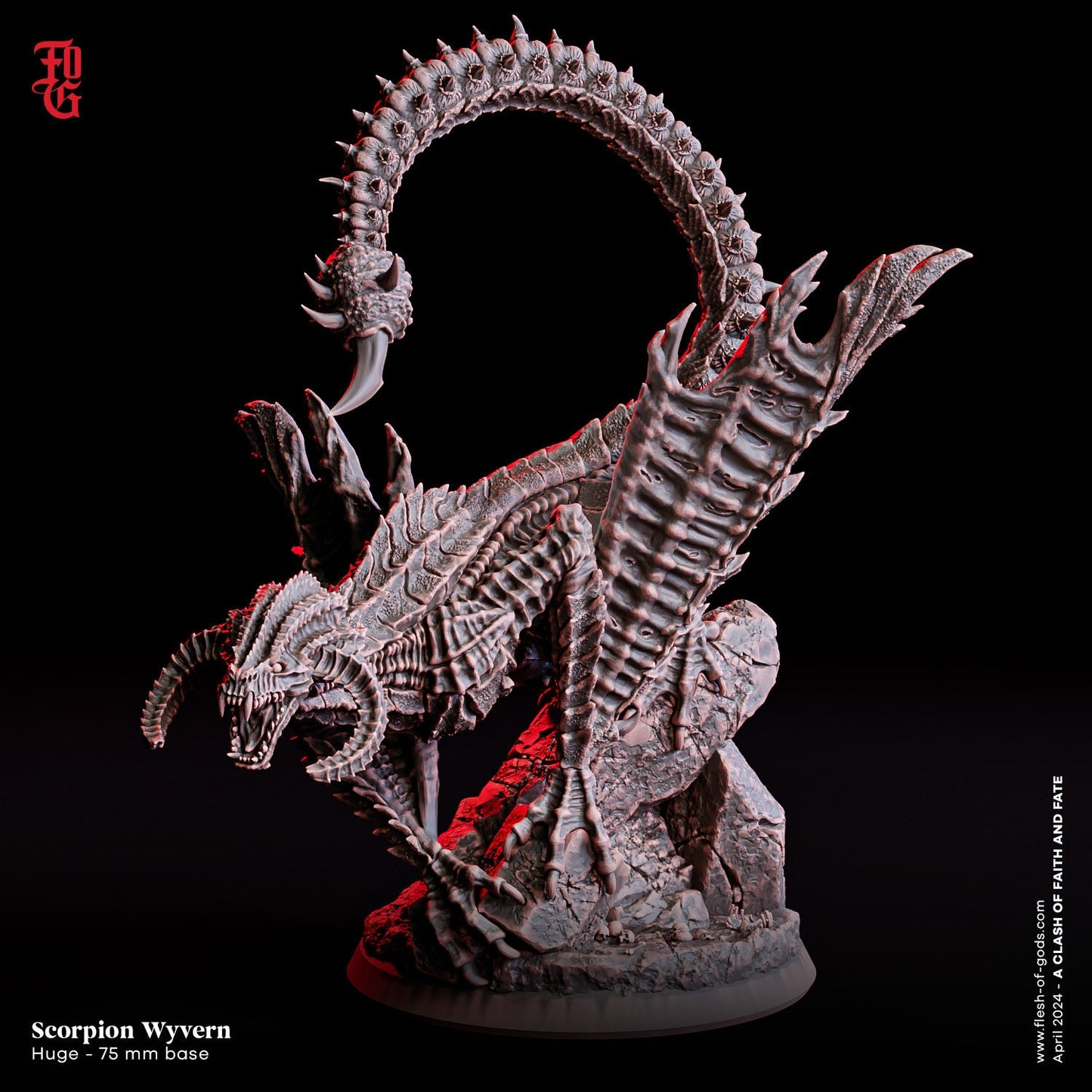 Scorpion Wyvern - A Clash of Faith and Fate (sculpted by Flesh of Gods miniatures)