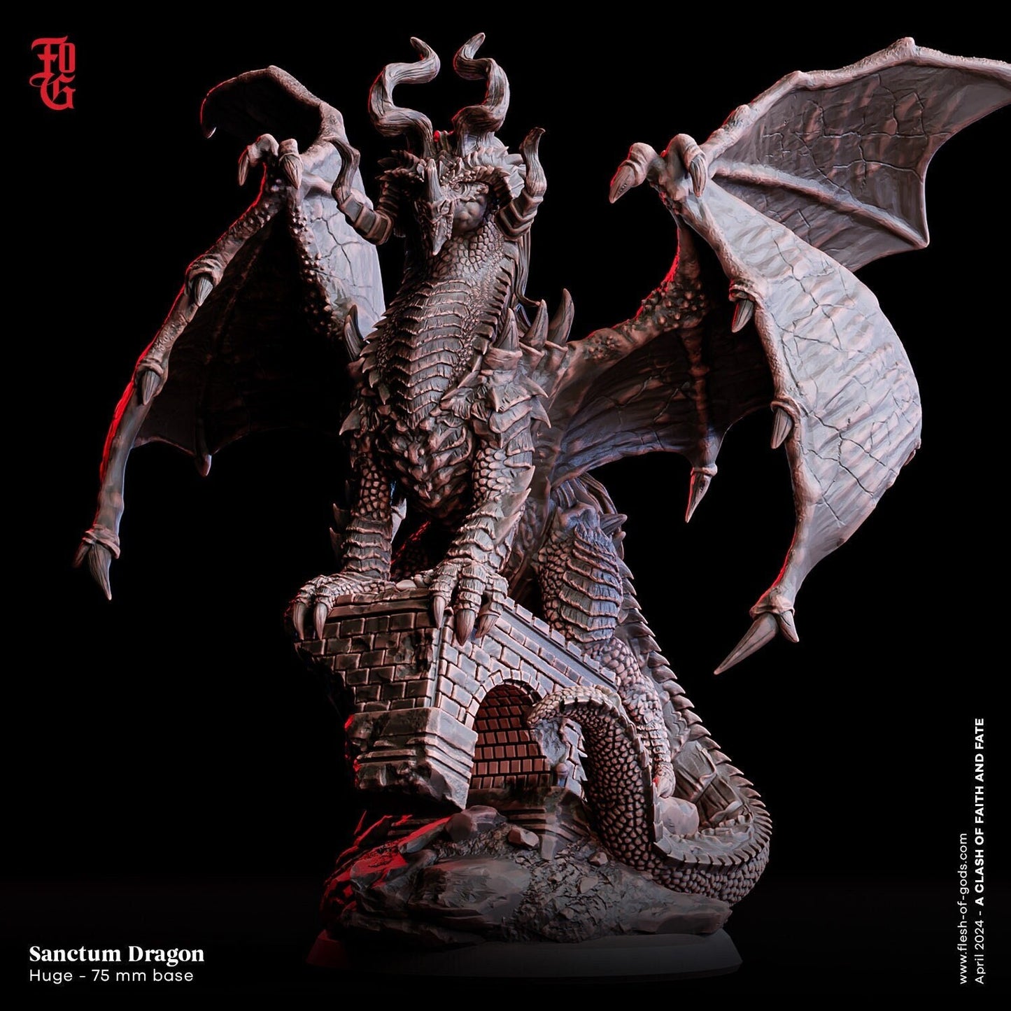 Sanctum Dragon - A Clash of Faith and Fate (sculpted by Flesh of Gods miniatures)