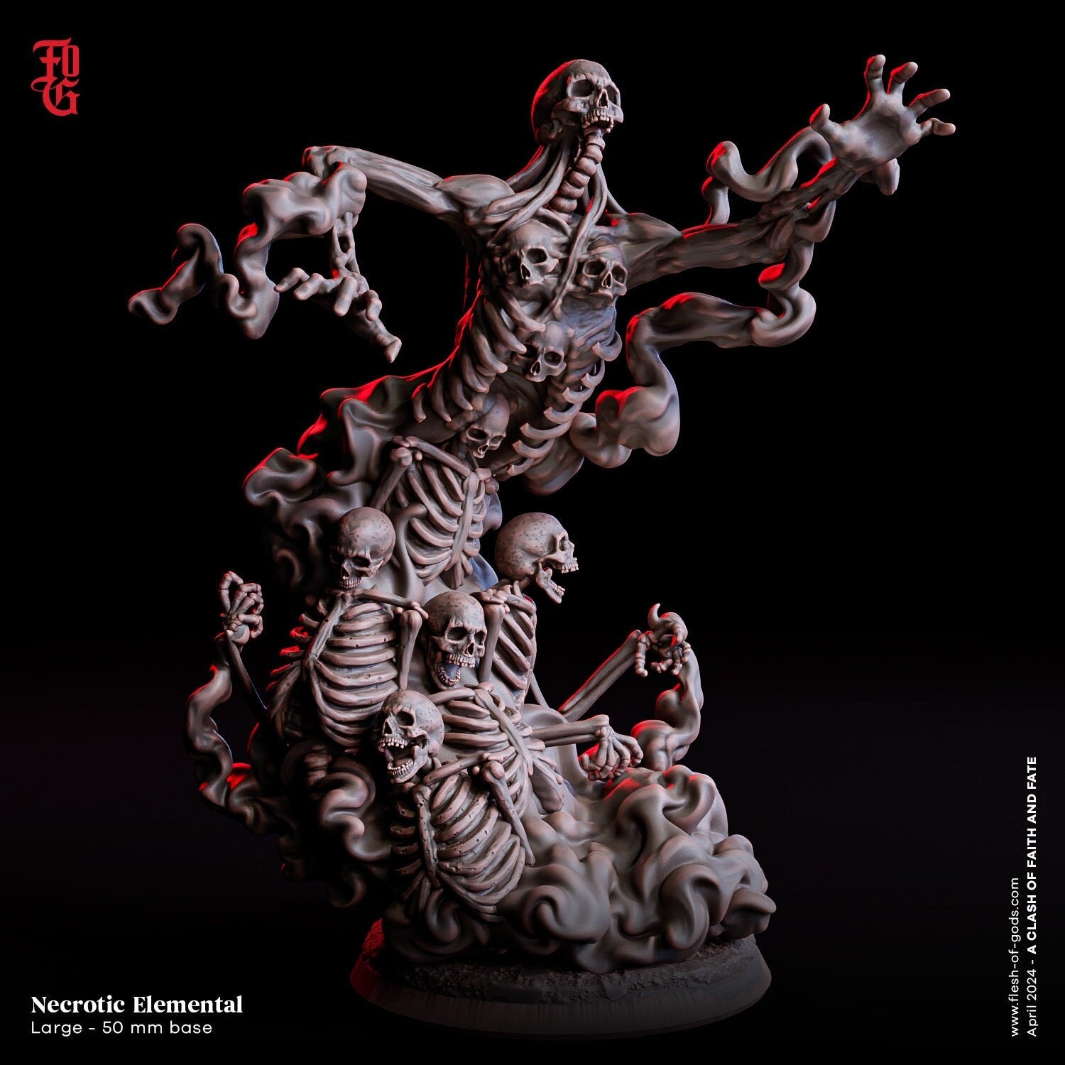 Necrotic Elemental - A Clash of Faith and Fate (sculpted by Flesh of Gods miniatures)