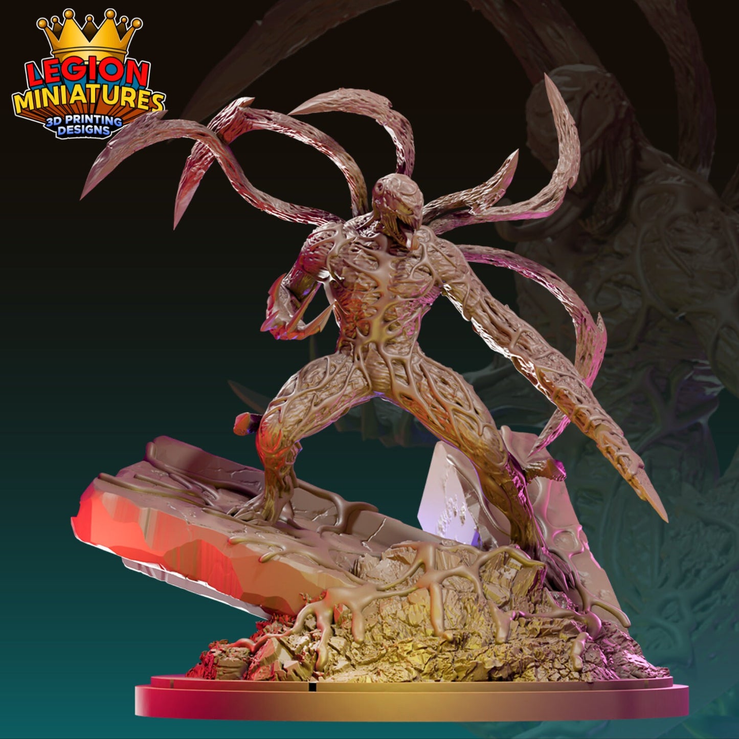Carnage Fan-Art 40mm Miniature (Sculpted by Legion Miniatures) (Crisis Protocol Proxy/Alternative)