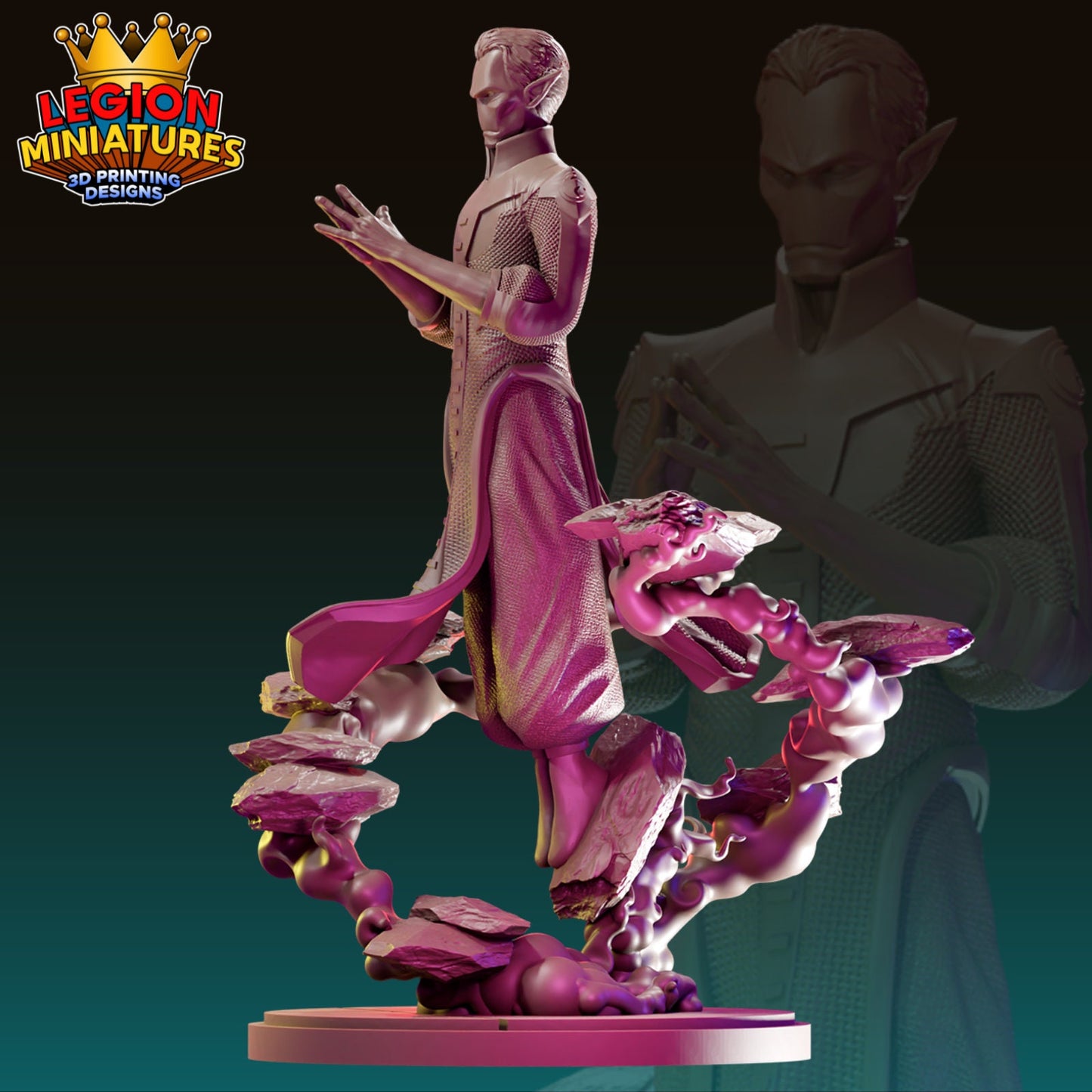 Ebony Maw Fan-Art 40mm Miniature (Sculpted by Legion Miniatures) (Crisis Protocol Proxy/Alternative)