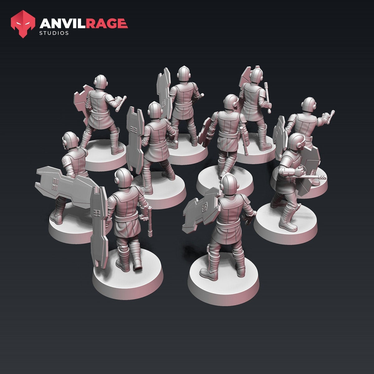 Peacekeepers with Pistols - set of 5 (Sculpted by Anvilrage Studios)