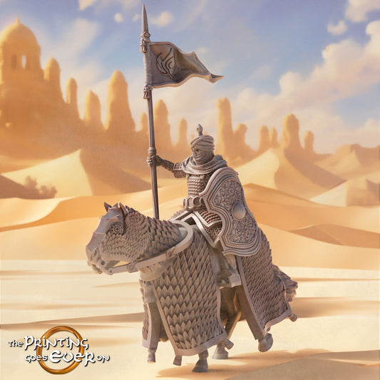 Easterner Cataphract Banner Bearer (sculpted by Print Goes Ever On)