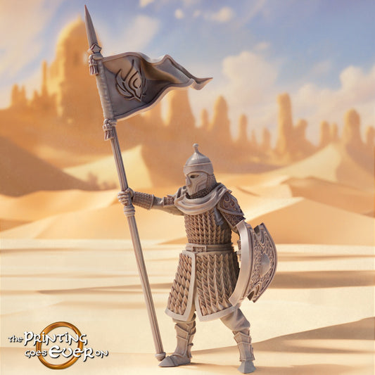 Easterner Banner Bearer (sculpted by Print Goes Ever On)