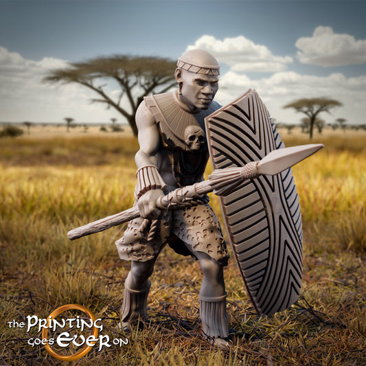 Tribal Warrior A (sculpted by Print Goes Ever On)