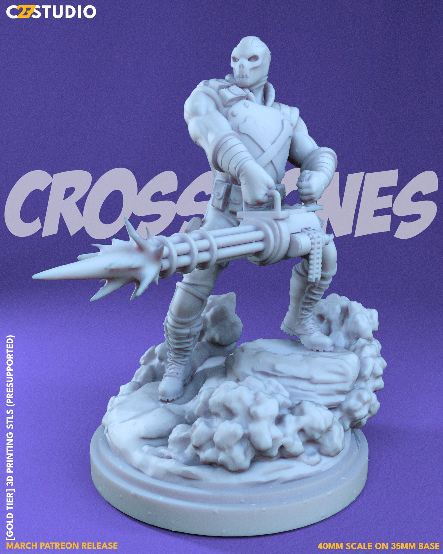 Crossbones / Devastator 40mm miniature (sculpted by C27 collectibles) (Crisis Protocol Proxy/Alternative)