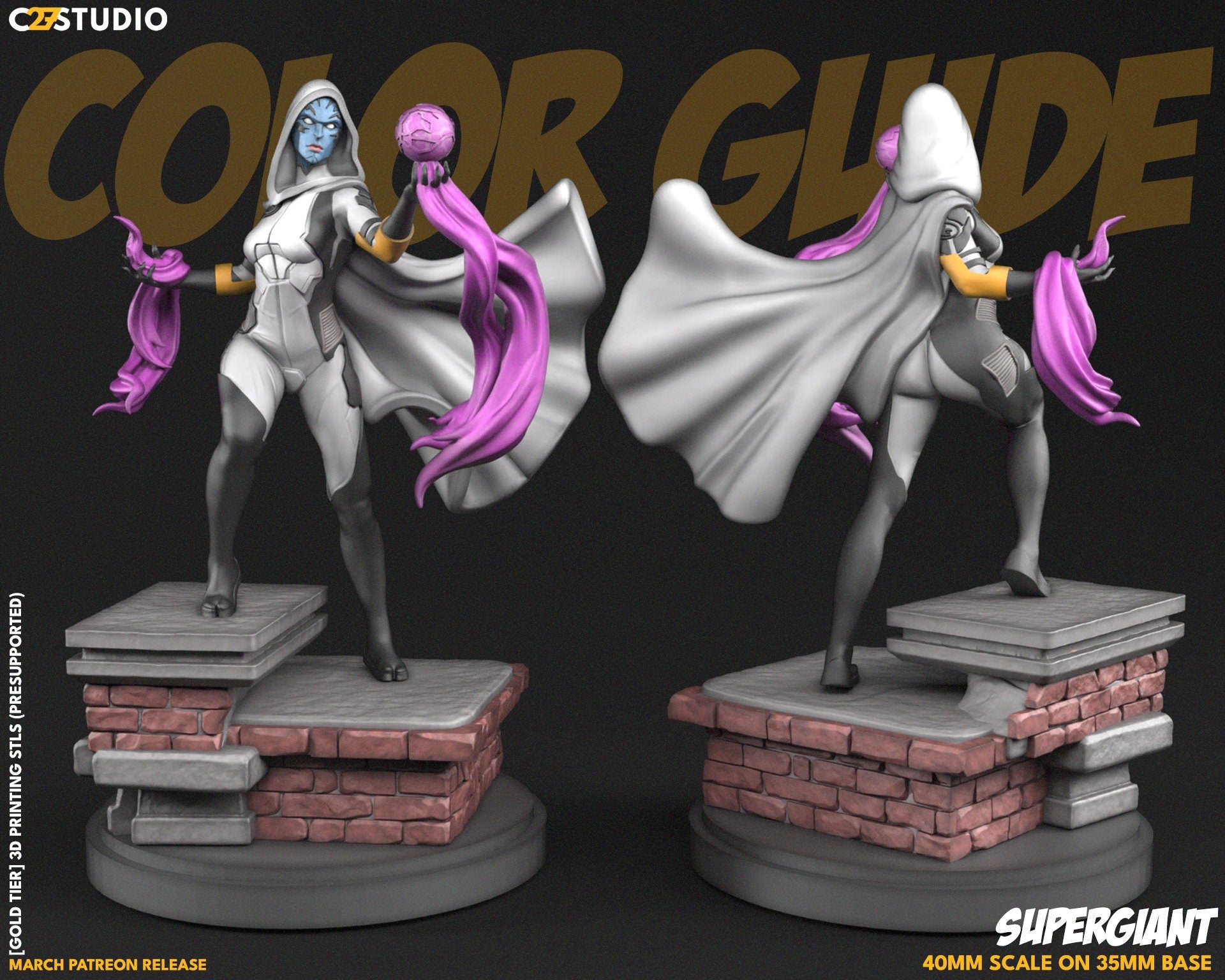 Supergiant / Psychic Vamp 40mm miniature (sculpted by C27 collectibles) (Crisis Protocol Proxy/Alternative)
