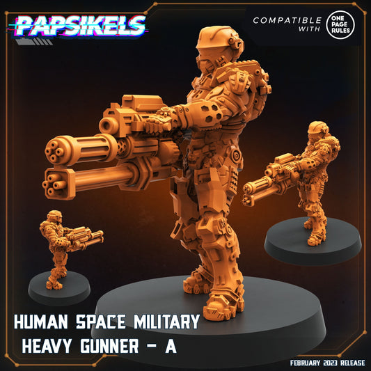 Human Space Military Heavy Gunner - A (sculpted by Papsikels)