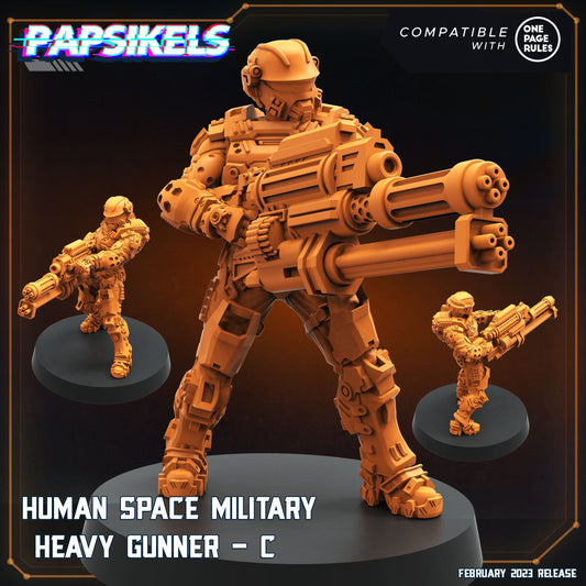 Human Space Military Heavy Gunner - C (sculpted by Papsikels)