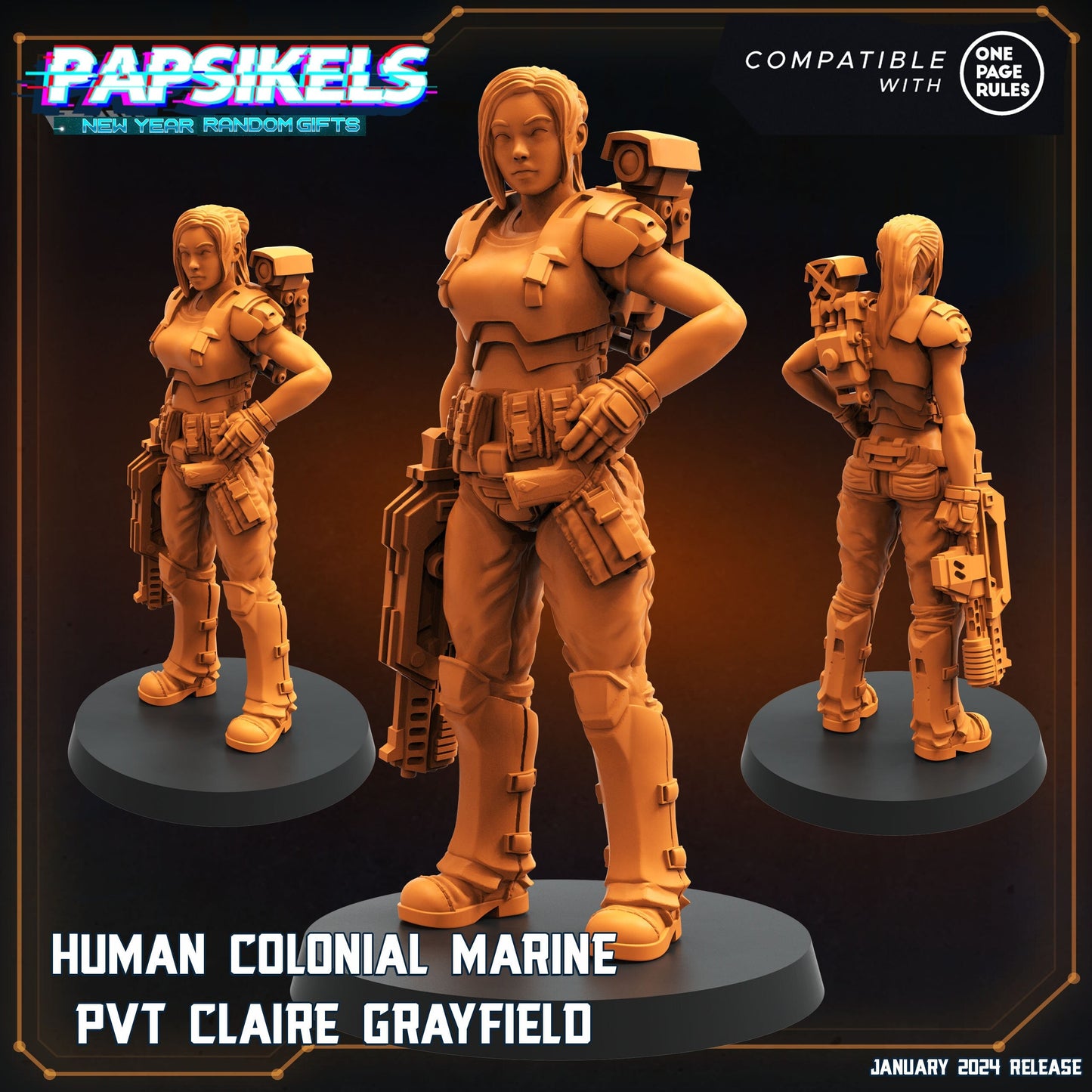 Human Colonial Marine Pvt Claire Grayfield (sculpted by Papsikels)