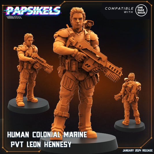 Human Colonial Marine Pvt Leon Hennesy (sculpted by Papsikels)