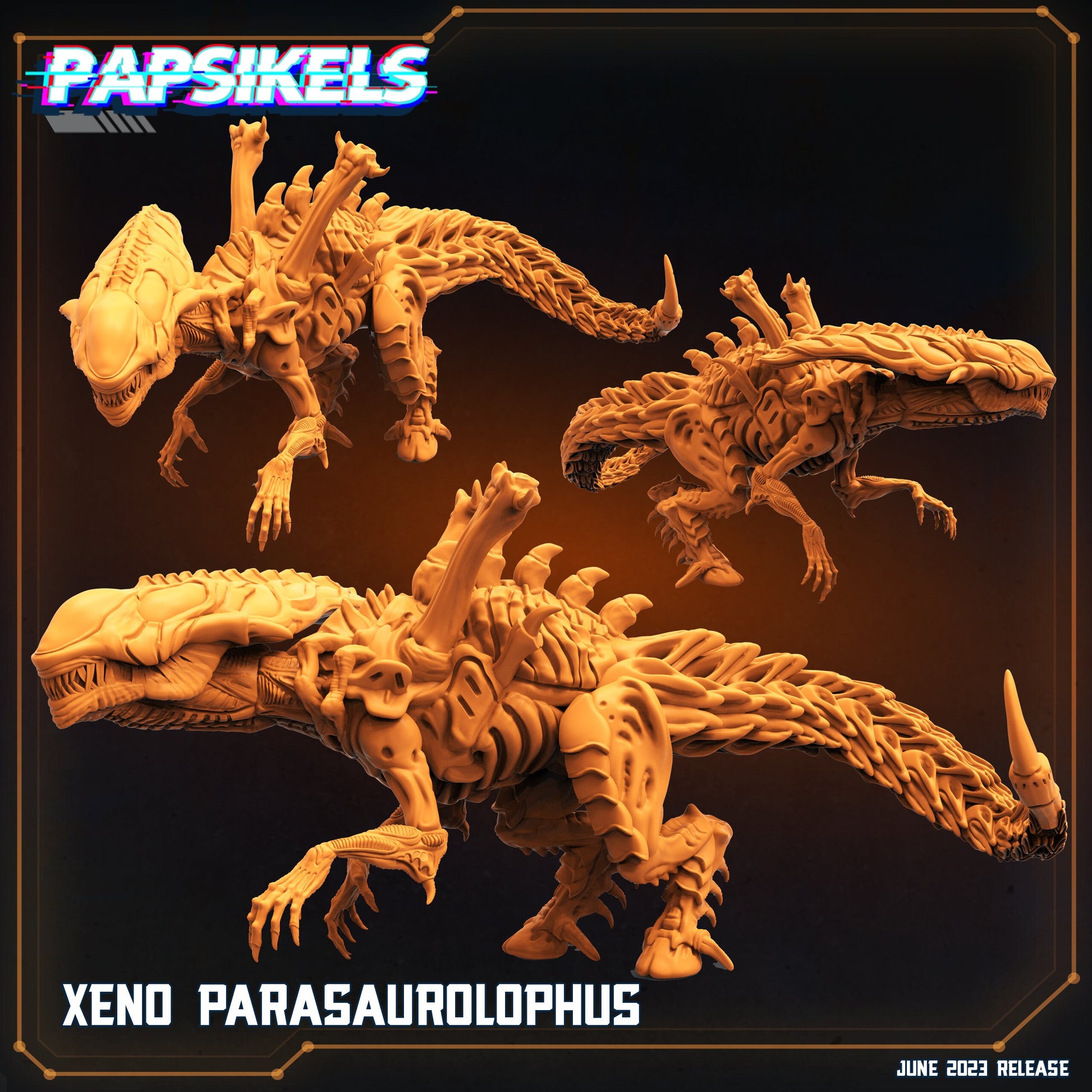 Xeno Parasaurolophus (2 sizes) (sculpted by Papsikels)