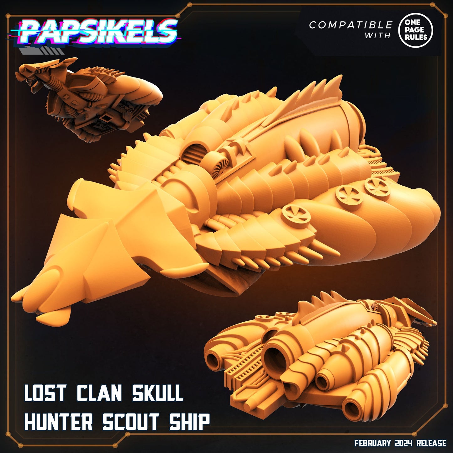 Lost Clan Skull Hunter Scout Ship (sculpted by Papsikels)