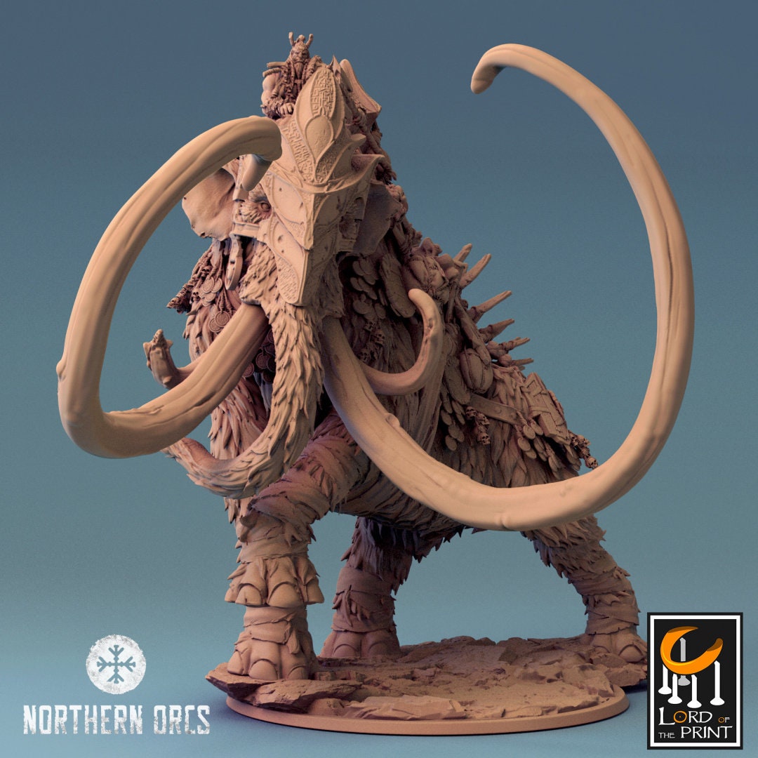 Mammoth, Frost Mantus (Sculpted by Lord of the Print)