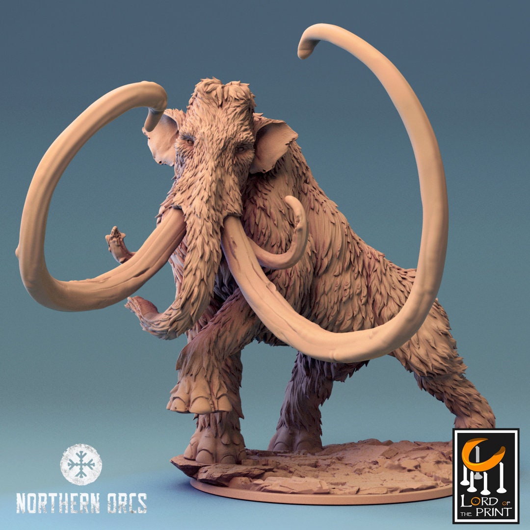 Mammoth, Frost Mantus (Sculpted by Lord of the Print)