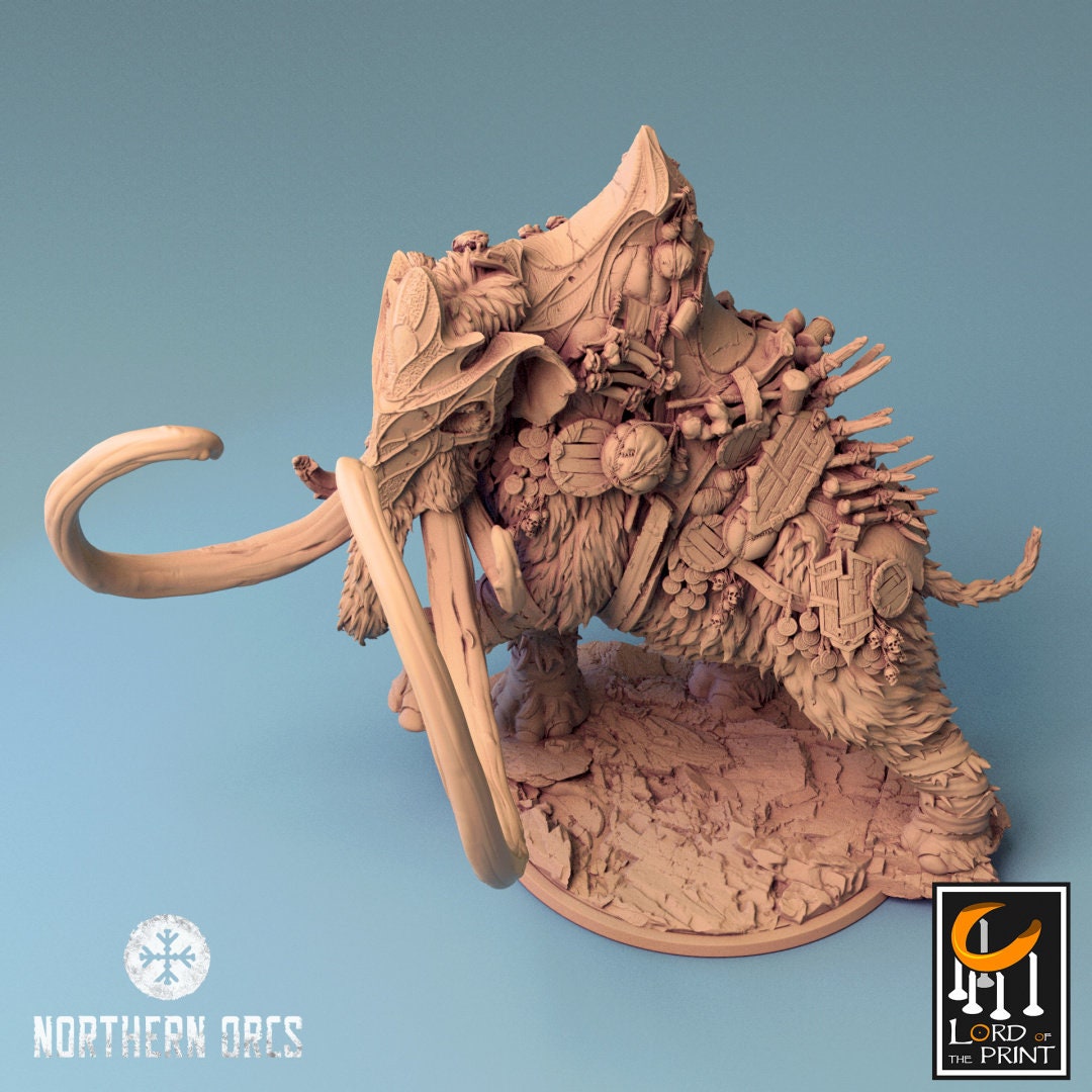 Mammoth, Frost Mantus (Sculpted by Lord of the Print)