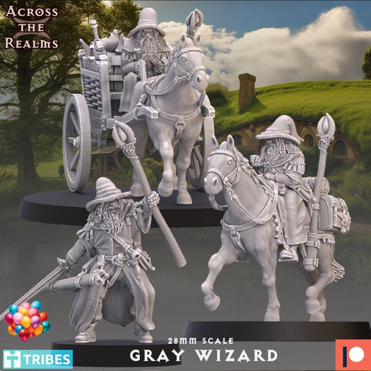 Grey Wizard (3 models) - (sculpted by Across the Realms)