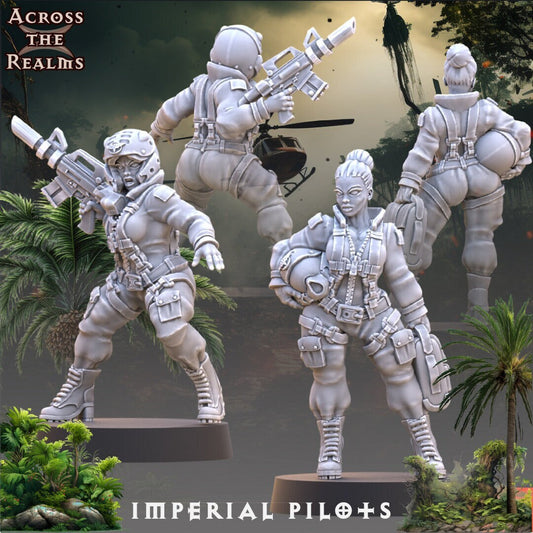 Imperial Pilots (2 Models) - (sculpted by Across the Realms)