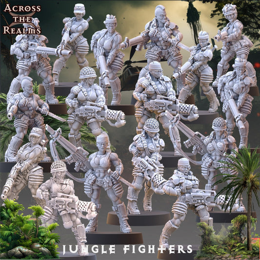 Jungle Fighters (14 Models) - (sculpted by Across the Realms)