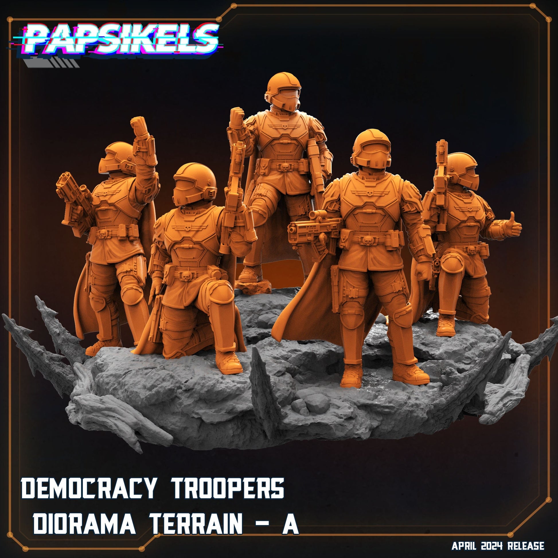 Democracy Troopers Diorama - Helldivers Fan Art (sculpted by Papsikels)