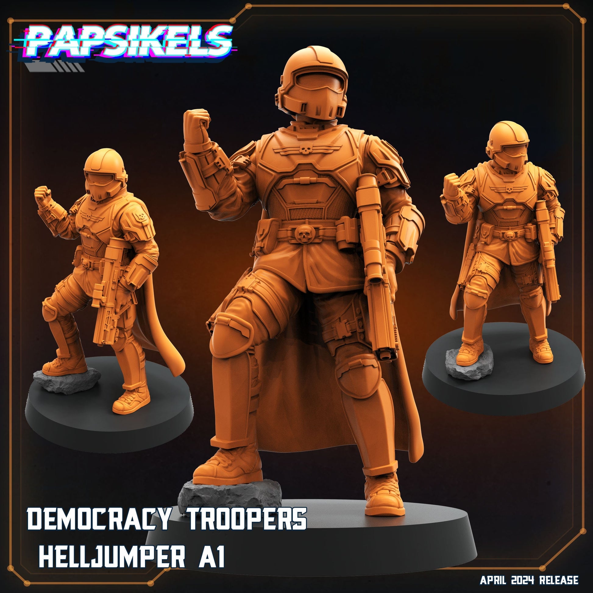 Democracy Troopers Helljumper A1 - Helldivers Fan Art (sculpted by Papsikels)