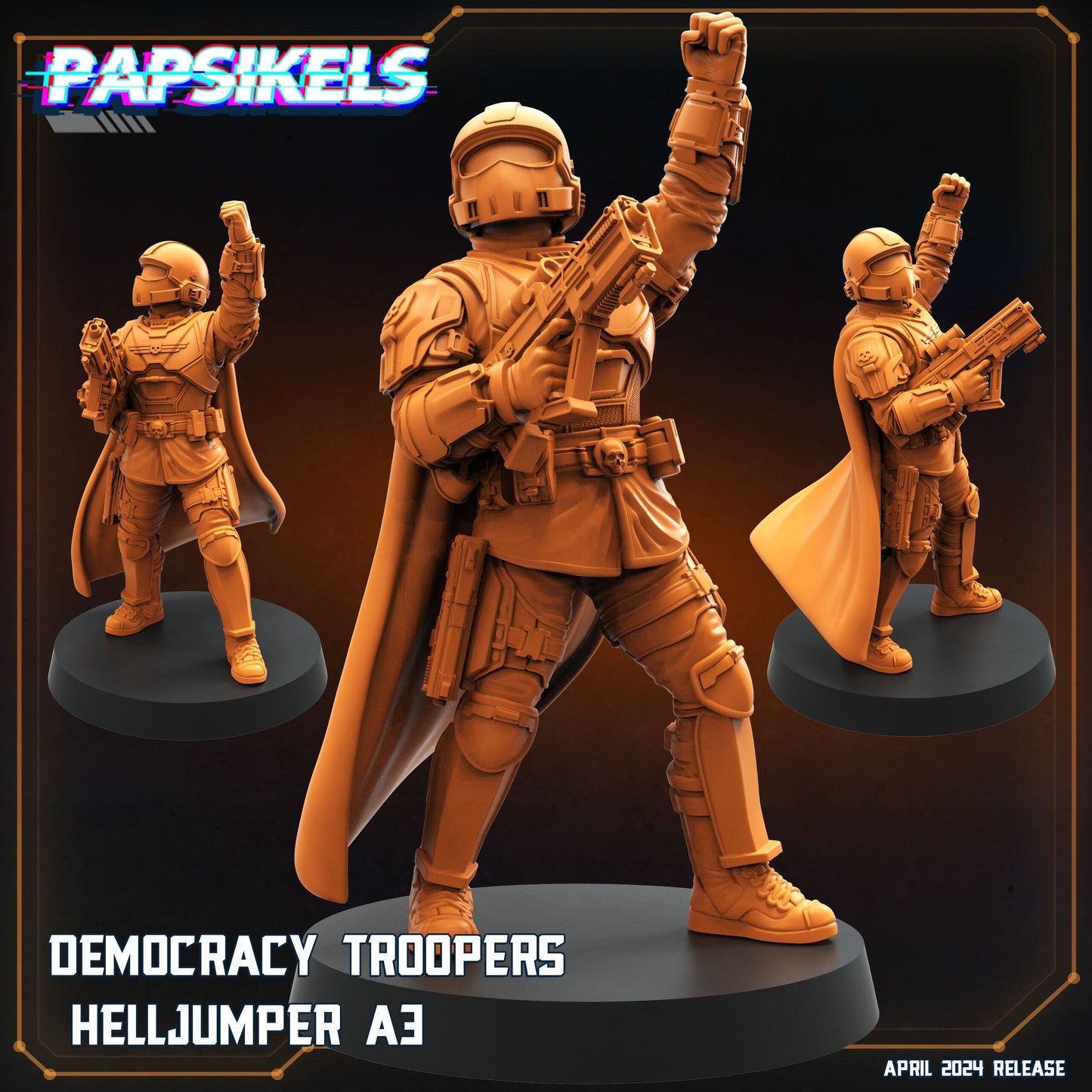 Democracy Troopers Helljumper A3 - Helldivers Fan Art (sculpted by Papsikels)