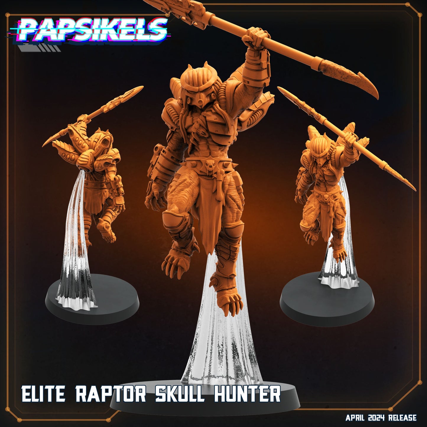 Elite Raptor Skull Hunter - Predator Fan Art (sculpted by Papsikels)