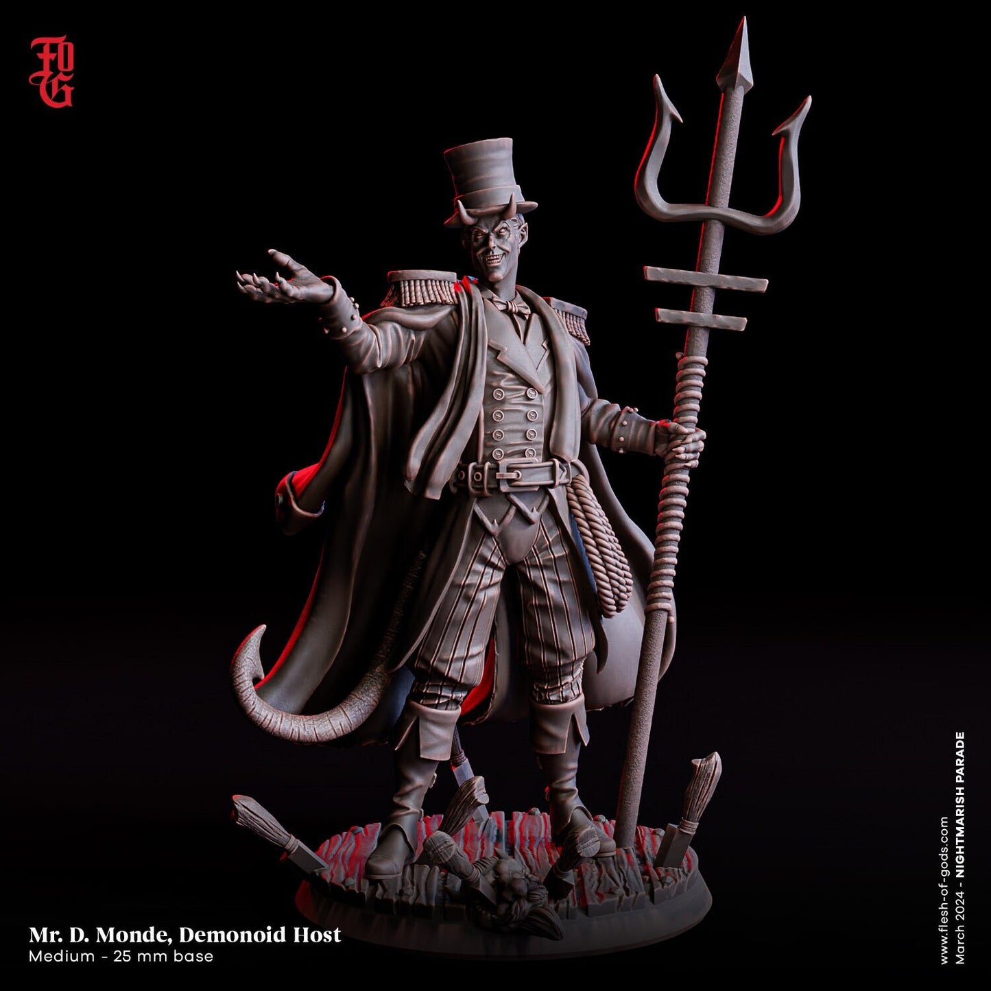 Mr D. Monde, Demonoid Host - The Nightmarish Parade (sculpted by Flesh of Gods miniatures)