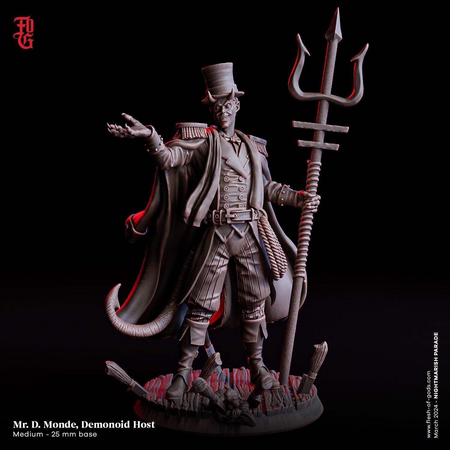 Mr D. Monde, Demonoid Host - The Nightmarish Parade (sculpted by Flesh of Gods miniatures)