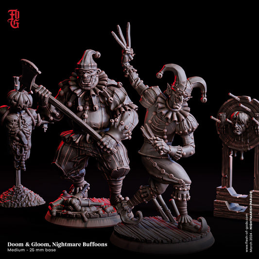 Doom & Gloom, The Nightmare Buffoons - The Nightmarish Parade (sculpted by Flesh of Gods miniatures)