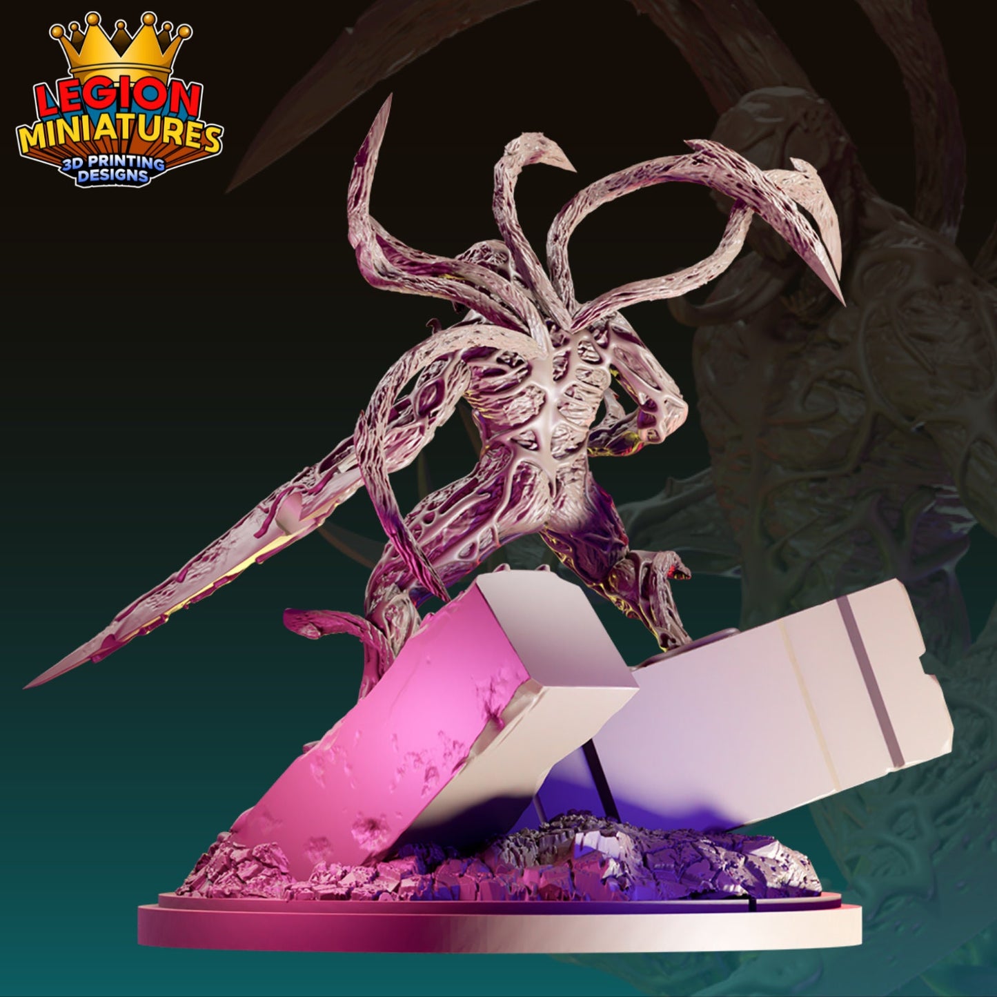 Carnage Fan-Art 40mm Miniature (Sculpted by Legion Miniatures) (Crisis Protocol Proxy/Alternative)