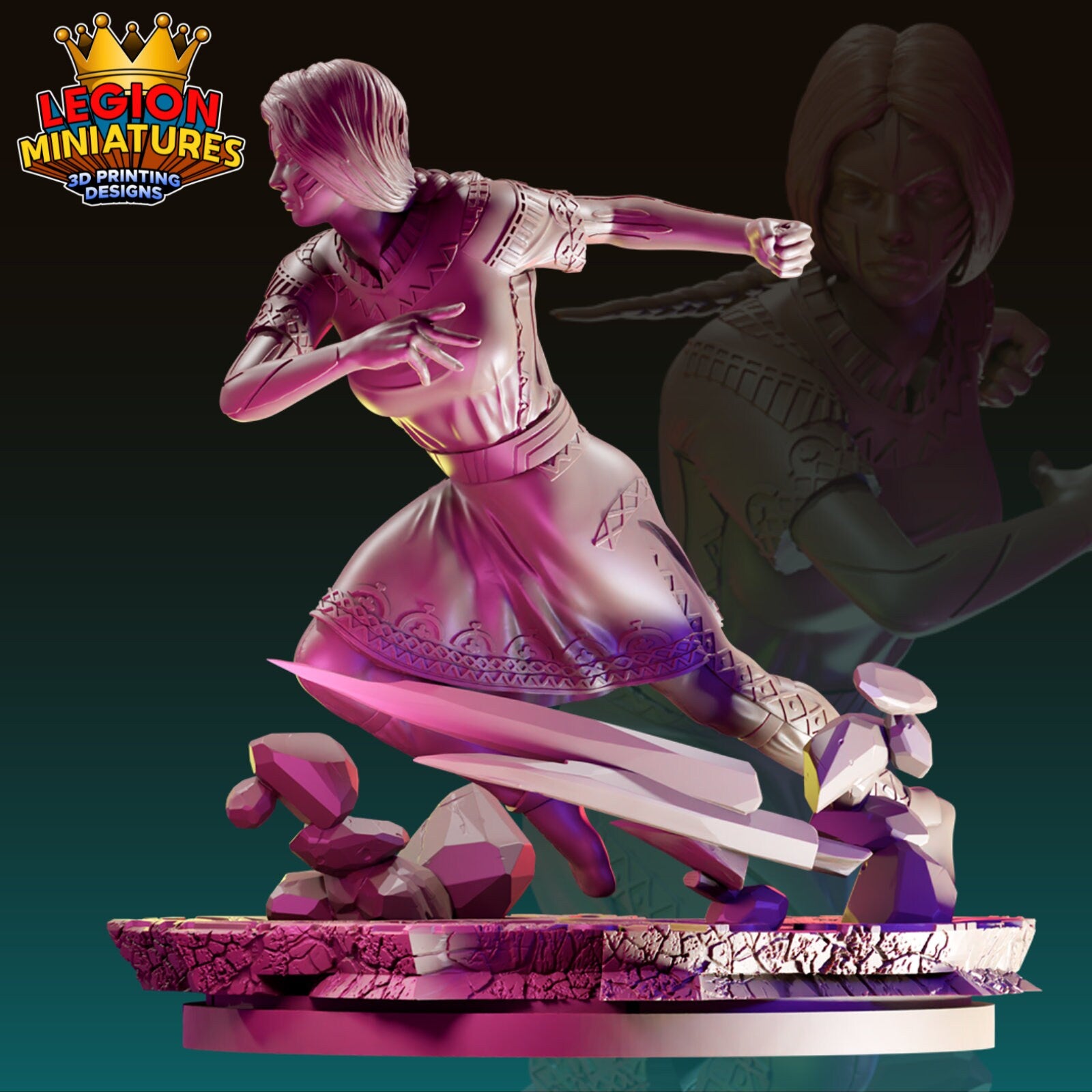 Kahhori Fan-Art 40mm Miniature (Sculpted by Legion Miniatures) (Crisis Protocol Proxy/Alternative)