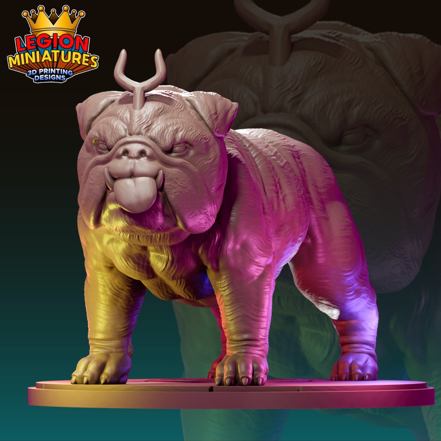 Lockjaw Fan-Art 40mm Miniature (Sculpted by Legion Miniatures) (Crisis Protocol Proxy/Alternative)
