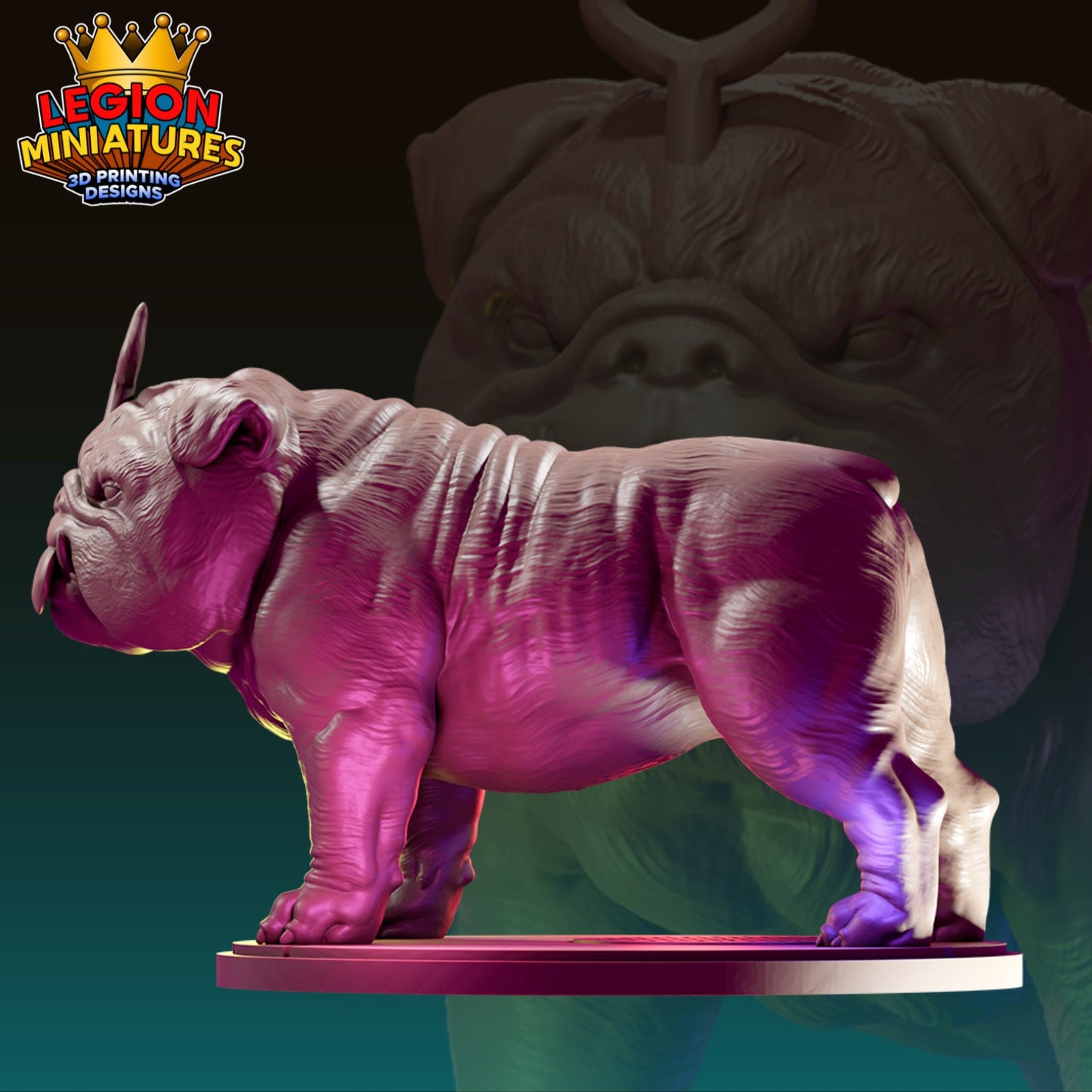 Lockjaw Fan-Art 40mm Miniature (Sculpted by Legion Miniatures) (Crisis Protocol Proxy/Alternative)