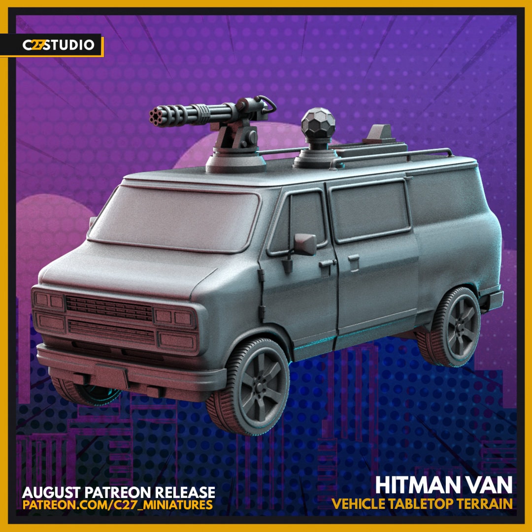 Hitman Van 40mm miniature (sculpted by C27 collectibles) (Crisis Protocol Proxy/Alternative)