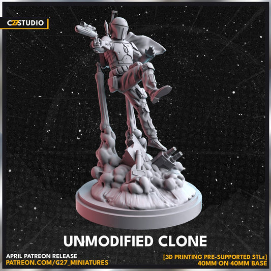Boba Fett / Unmodified Clone 40mm miniature (sculpted by C27 collectibles) (Crisis Protocol Proxy/Alternative)