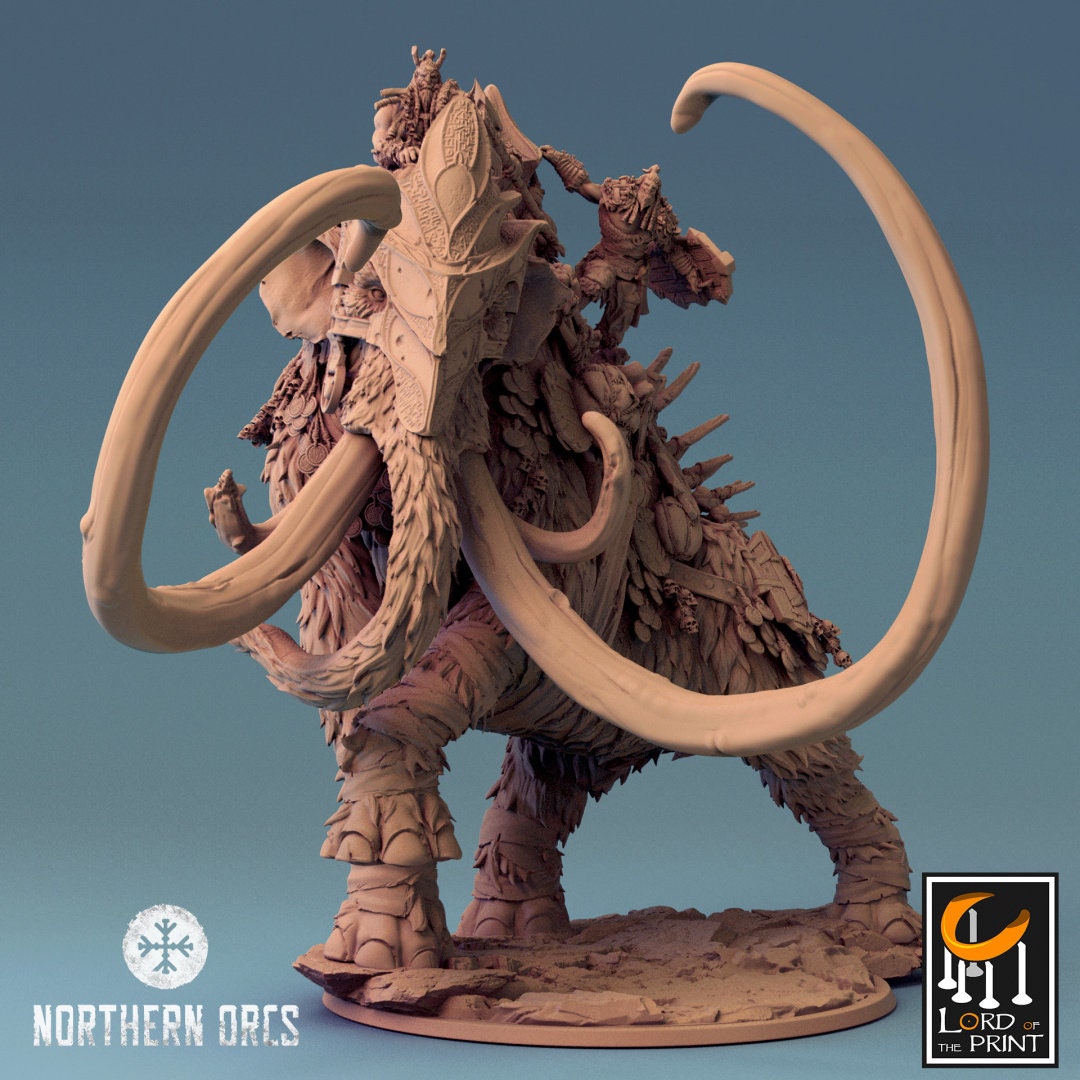 Mammoth, Frost Mantus (Sculpted by Lord of the Print)