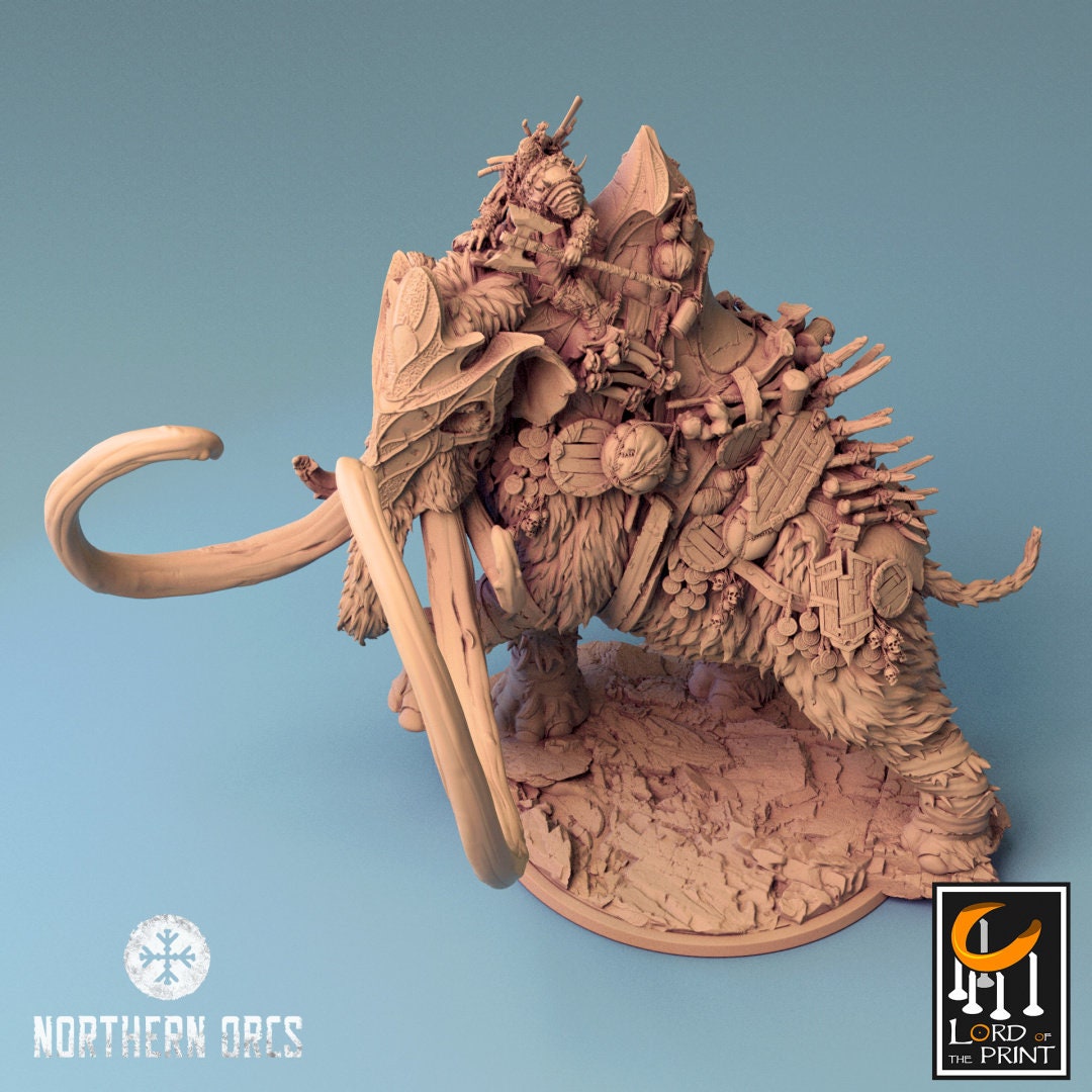 Mammoth, Frost Mantus (Sculpted by Lord of the Print)